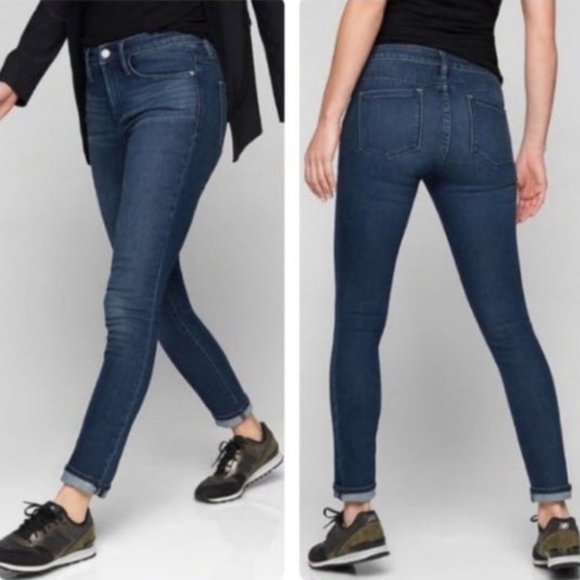 Athleta Sculptek Skinny Jeans Dark Wash 
